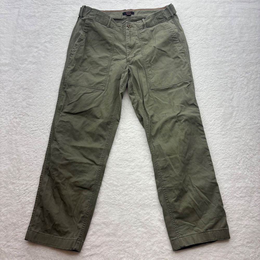 Quince Mens Organic Cotton Stretch Fatigue Pants Olive Green 32x30 Utility